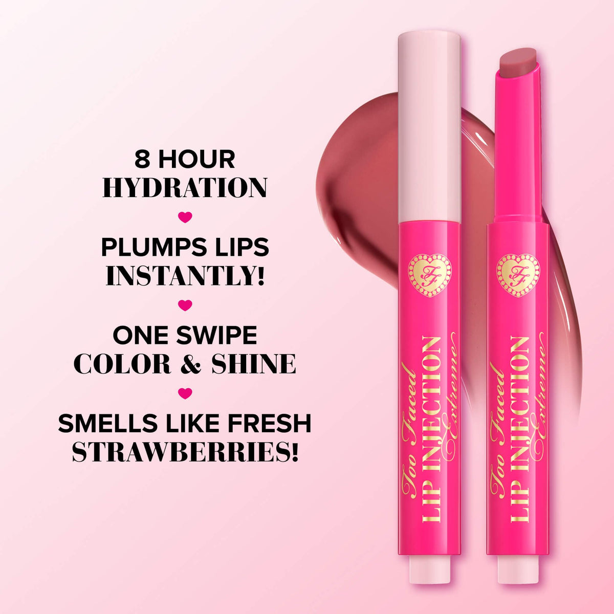 Too Faced Lip Injection Extreme Clicks click-applicator ready for precise application