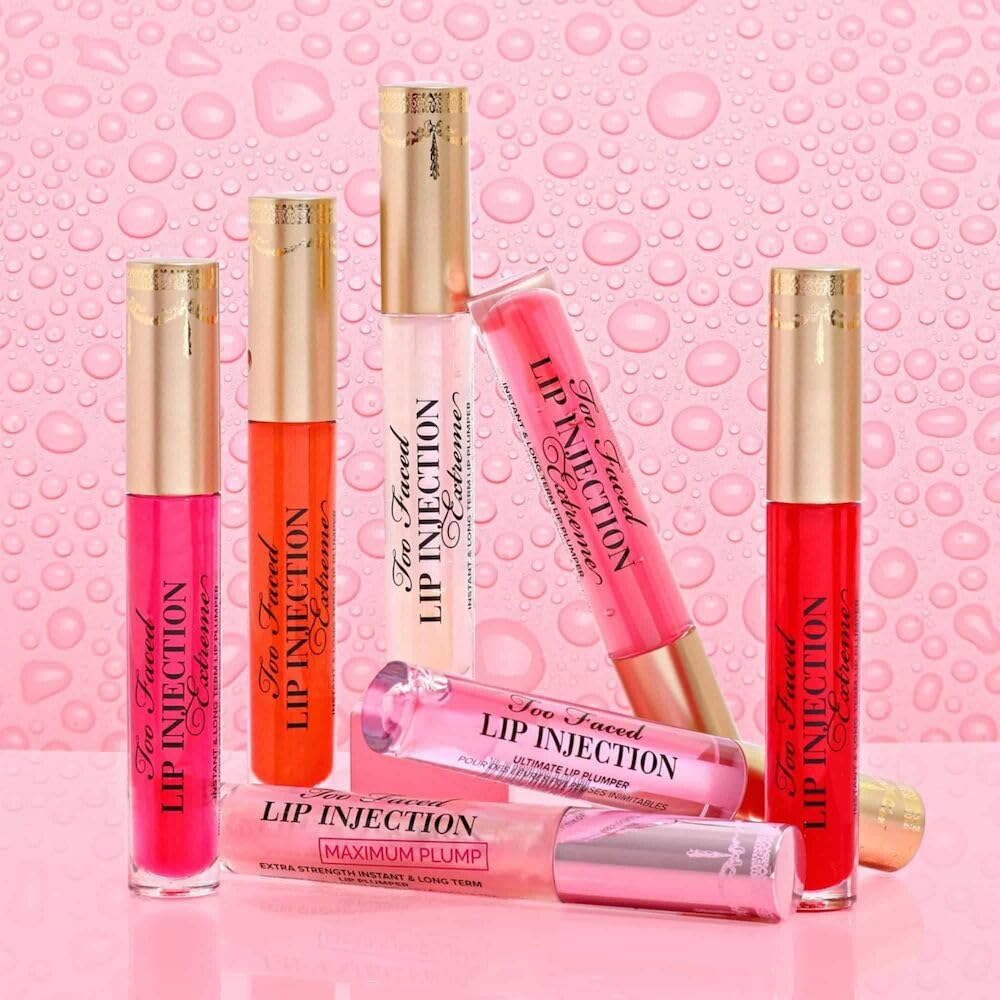 Too Faced Lip Injection Extreme applicator brush showing precise, mess-free application.
