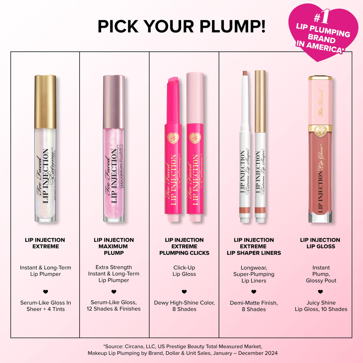Too Faced Lip Injection Extreme gloss packaging ready for on-the-go use.