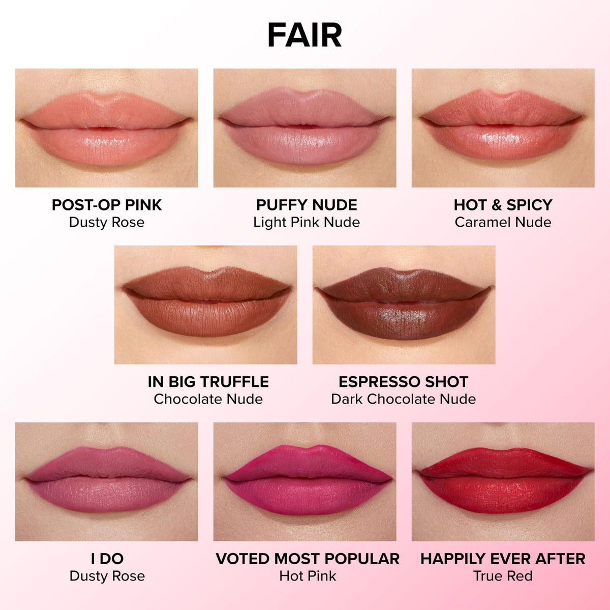 Too Faced Lip Injection Extreme demi-matte texture on swatch