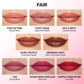 Too Faced Lip Injection Extreme demi-matte texture on swatch