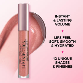 Too Faced Lip Injection Maximum Plump berry crush swatch on skin