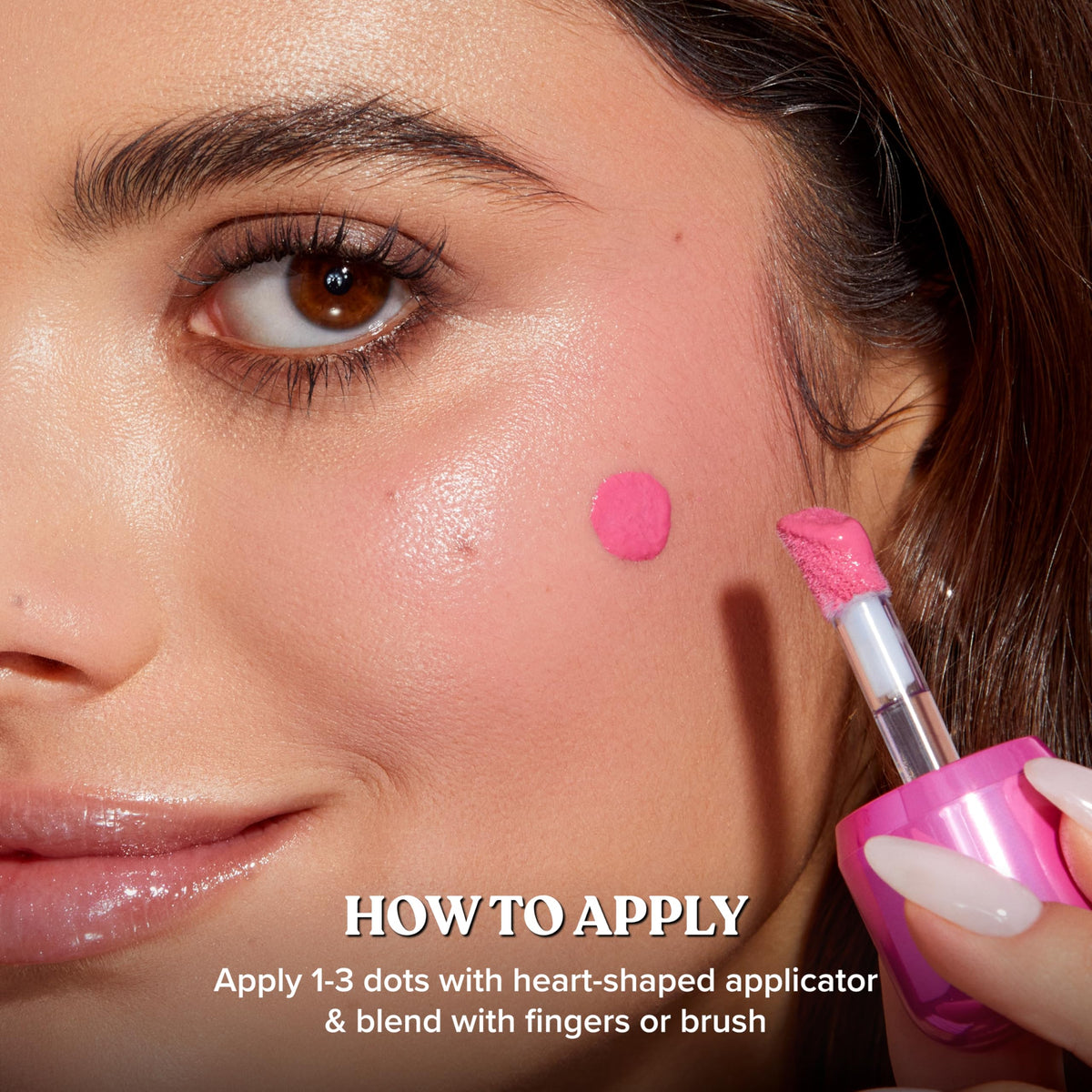 Too Faced Love Flush hyaluronic spheres closeup indicates hydrating formula.