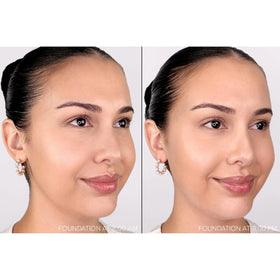 Too Faced Makeup Insurance spray mist on skin for lasting finish
