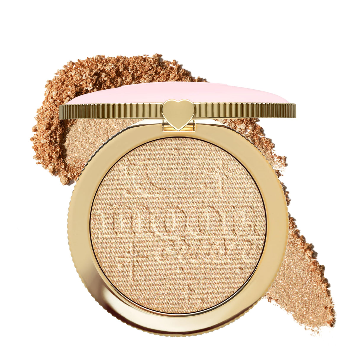 Too Faced Moon Crush Highlighter compact glow with ultra-sheer luminescence.