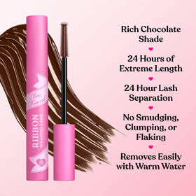 Too Faced Ribbon Wrap Mascara provides 24-hour length and lift for daily wear.