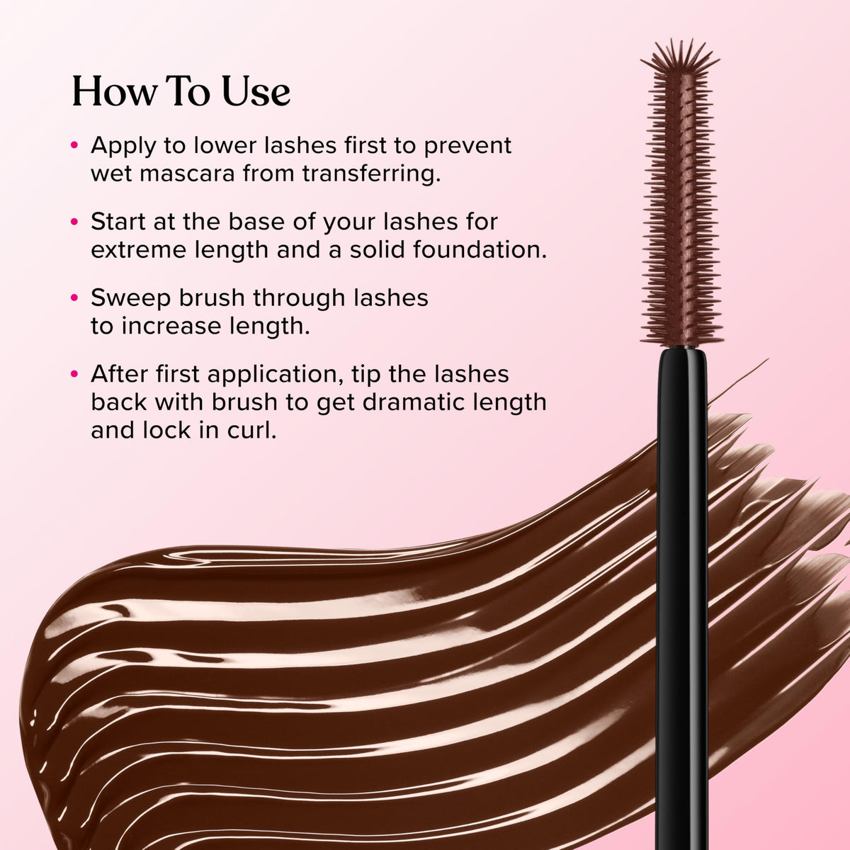 Tubing formula resists flaking and smudging for all-day definition.