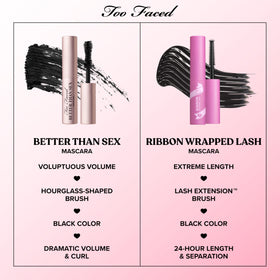 Too Faced Storybook Lashes gift packaging pitched for gifting.