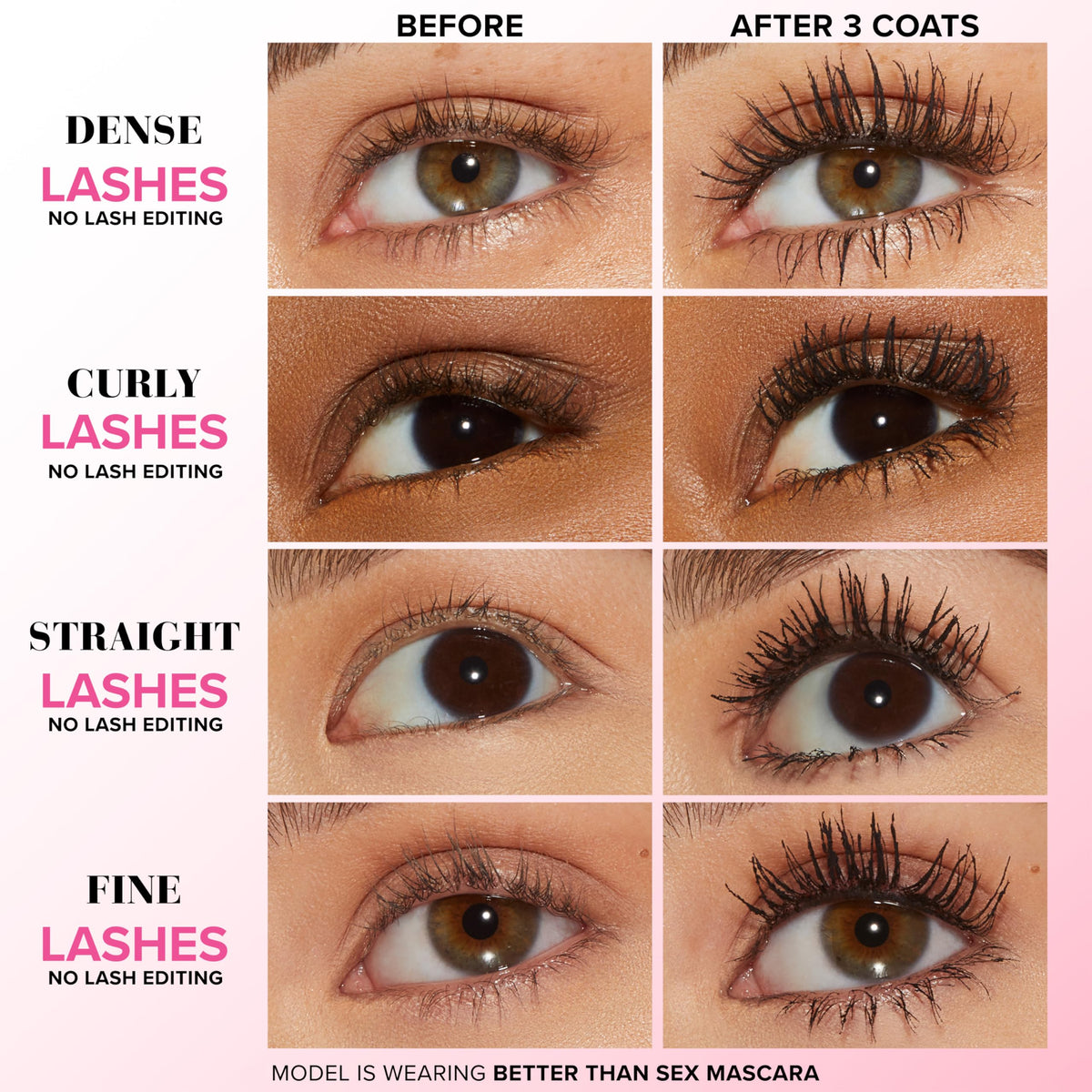 Too Faced Storybook Lashes travel size Ribbon Wrapped Lash Tubing Mascara for lasting separation.