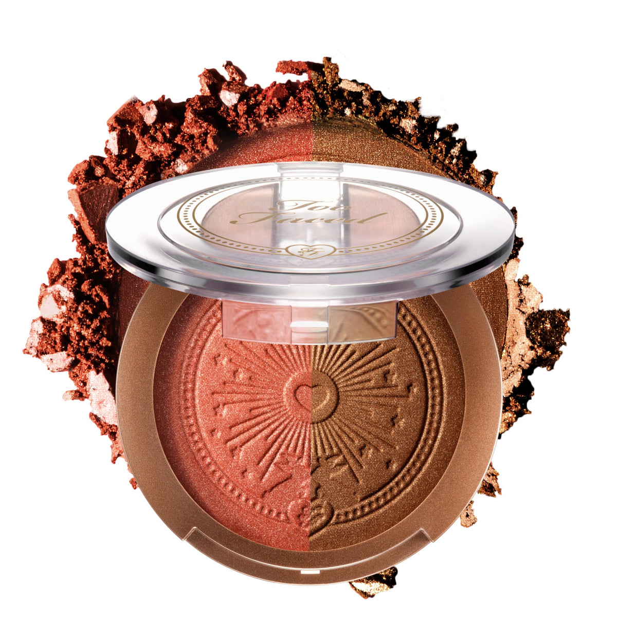Too Faced Sun Bunny bronzer compact open for customizable glow