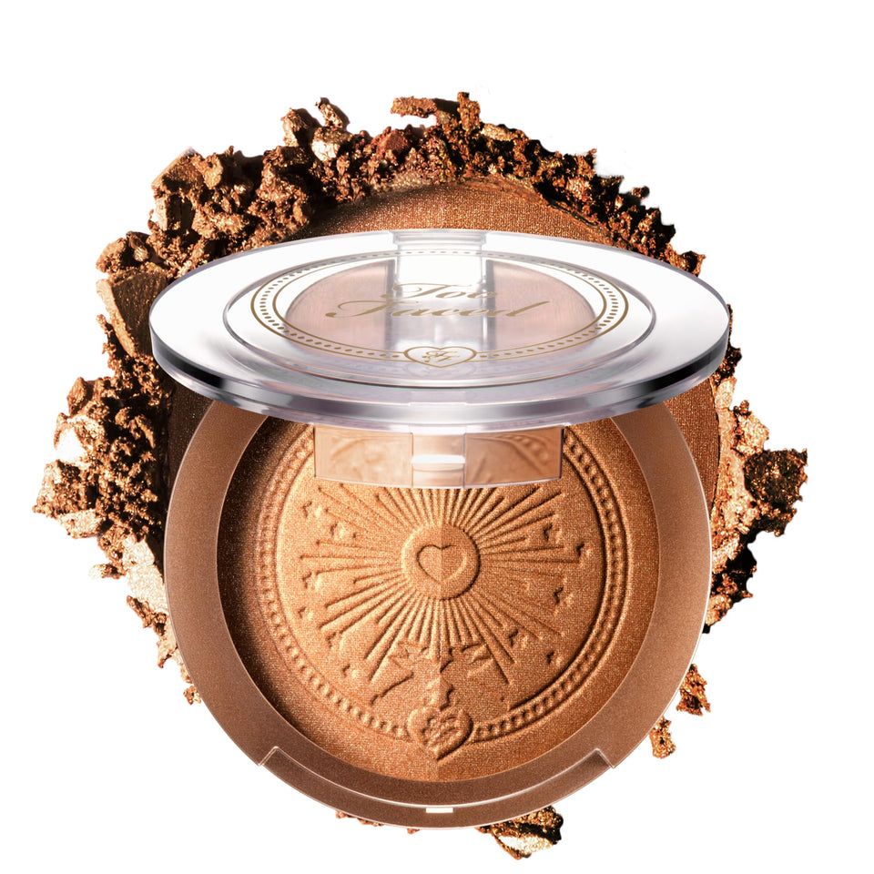 Too Faced Sun Bunny bronzer dual shade front view for natural glow