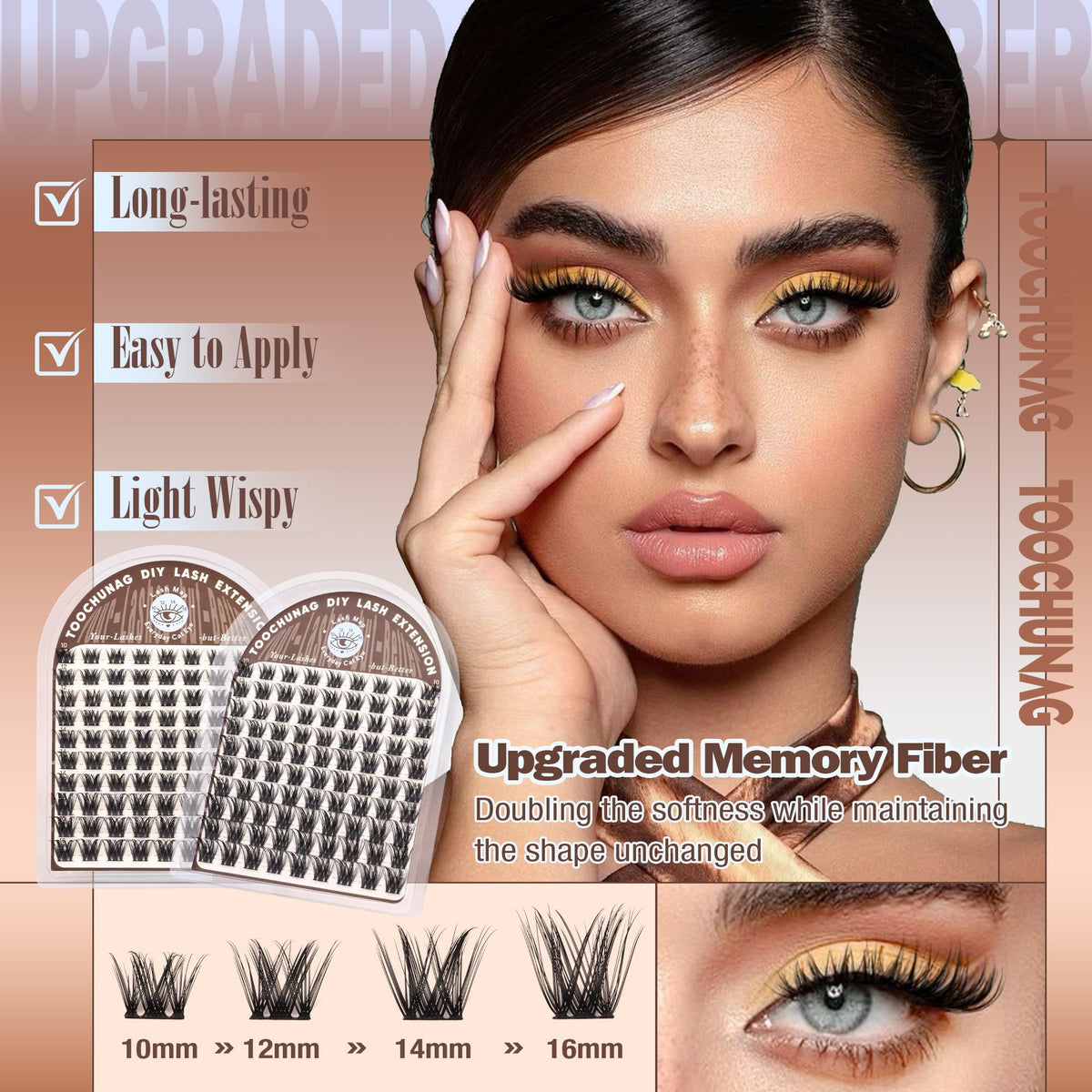 TOOCHUNAG lash bond and seal kit strengthens hold for longer wear.