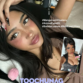 TOOCHUNAG Bottom lashes 8mm clusters for a balanced daily-eye finish.