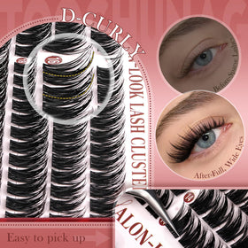 TOOCHUNAG close-up eye with anime lash clusters for dramatic effect.