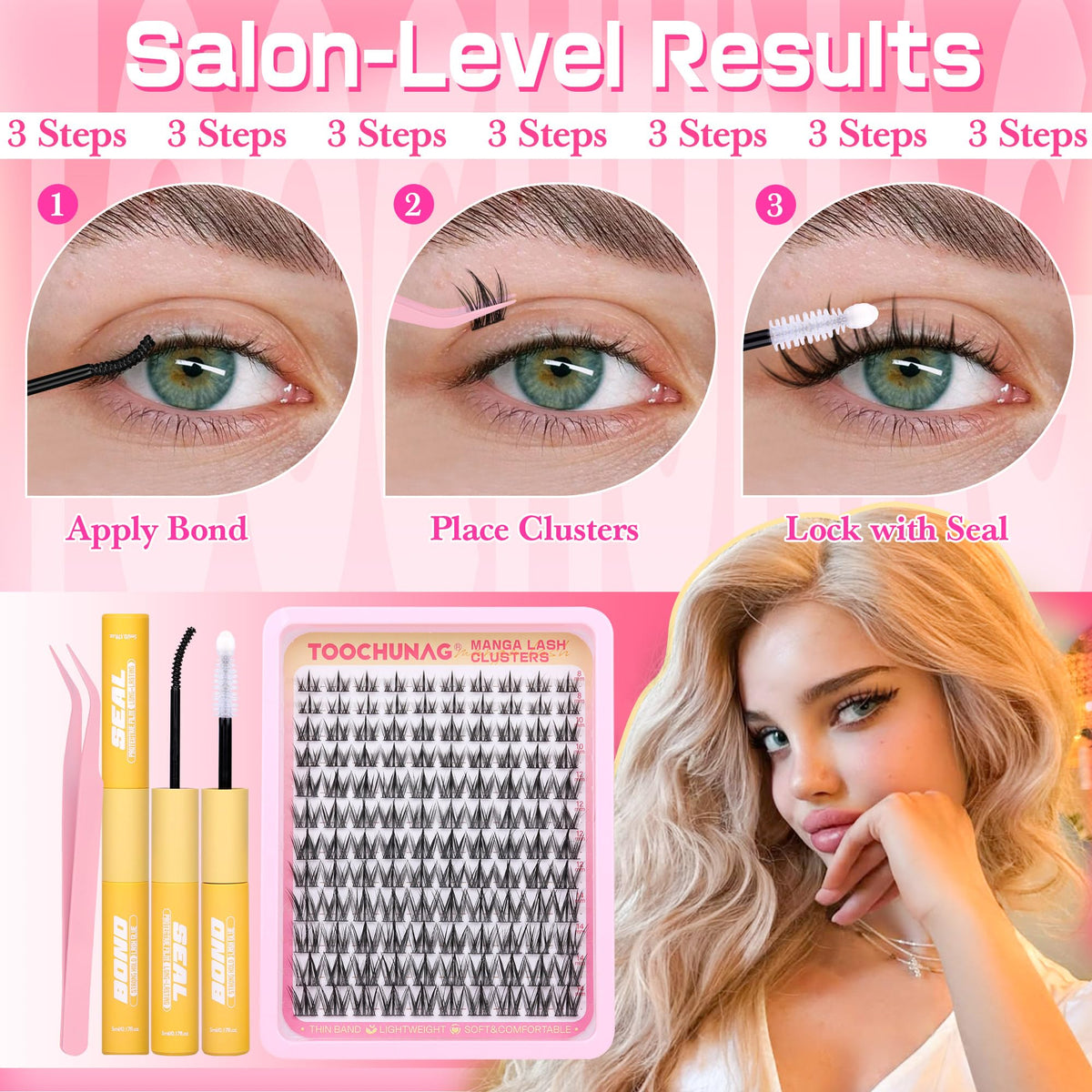 TOOCHUNAG Easy-application steps with all-in-one kit.