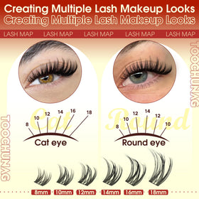 TOOCHUNAG Flora Lash Clusters feature 0.05mm fibers for a soft, natural feel.