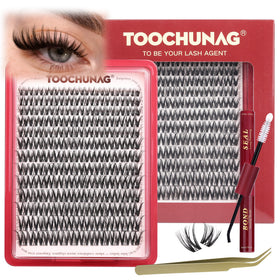 TOOCHUNAG Flora Lash Clusters Kit with varied lengths for customizable looks.