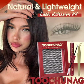 TOOCHUNAG Flora Lash Clusters Kit wide-band design speeds up application.