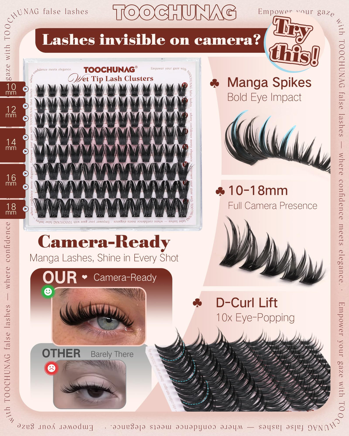 TOOCHUNAG Precision tweezers enable accurate lash placement.