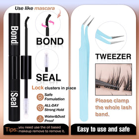 TOOCHUNAG 14-16mm wispy clusters ideal for dramatic lashes at events.