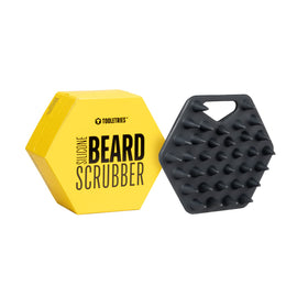 TOOLETRIES Beard Scrubber charcoal close-up showing durable silicone bristles for deep cleaning.