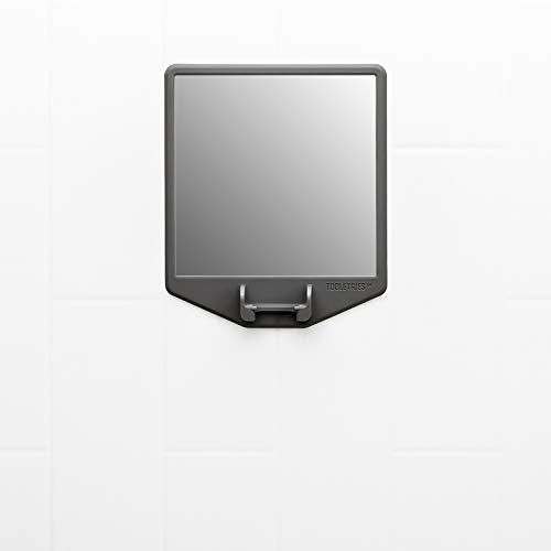 Joseph mirror installs with peel, place, press without tools.