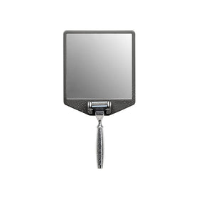 TOOLETRIES Joseph shower mirror charcoal offers secure mounting for convenient shaving.