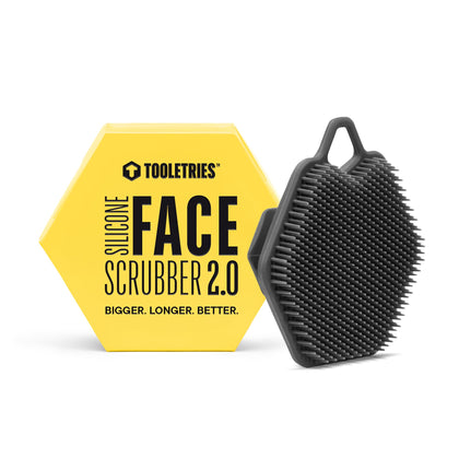 TOOLETRIES Men’s Face Scrubber 2.0 charcoal surface-area close-up for faster cleansing