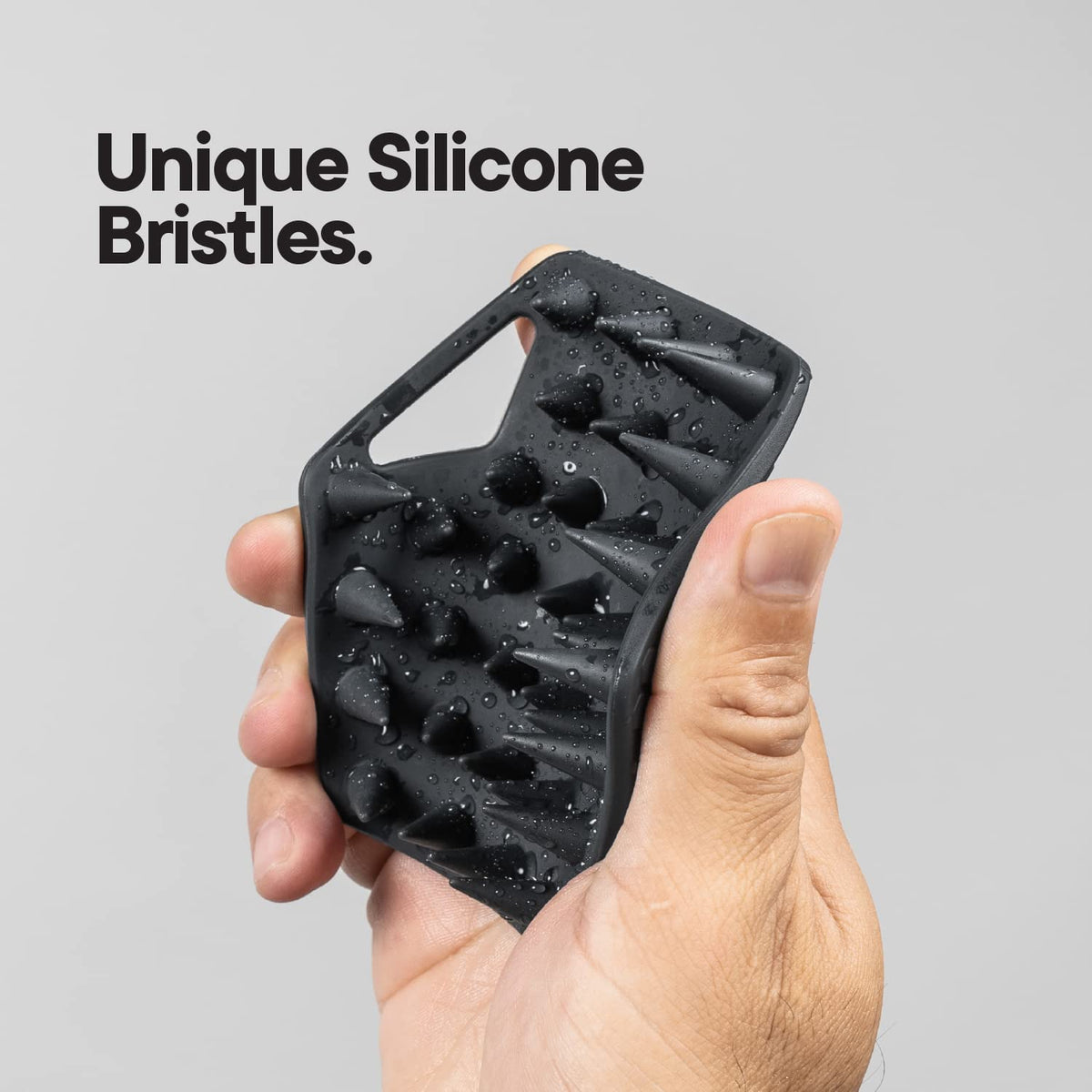TOOLETRIES Silicone bristles detail highlighting gentle, thorough cleansing.