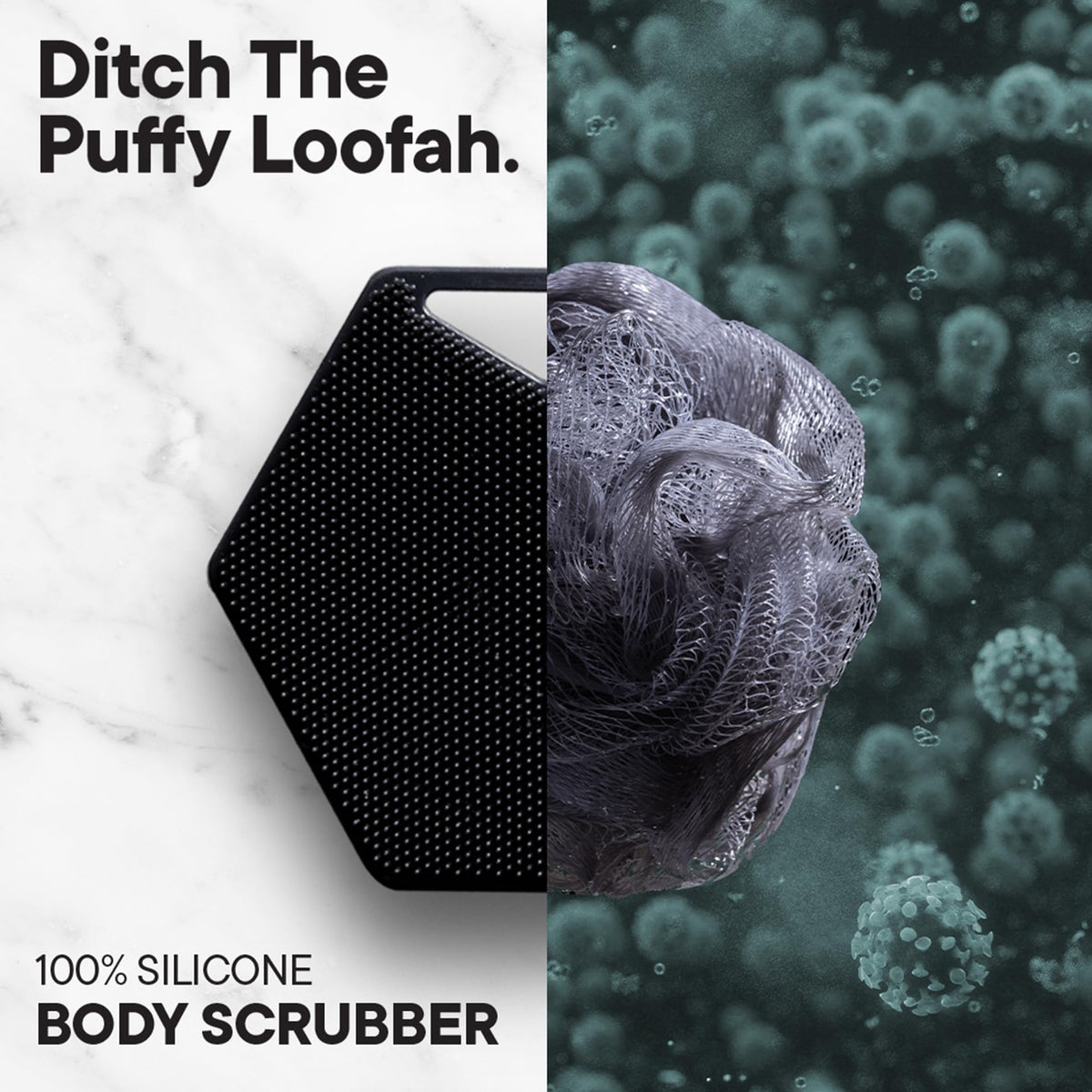 TOOLETRIES Silicone design is easy to clean after every shower.