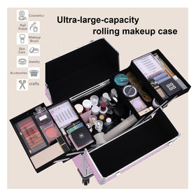 TopPack professional cosmetology case on wheels suits nail, makeup, tattoo artists.