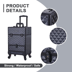 TOPACK safety lock with key secures cosmetics during travel.