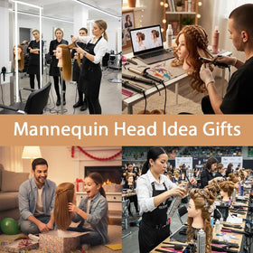 TopDirect mannequin head with clamp holder for hands-free styling sessions