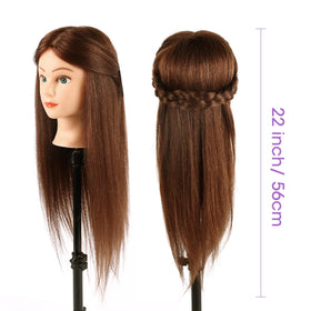 TopDirect realistic dark brown hair and blue eyes for convincing practice