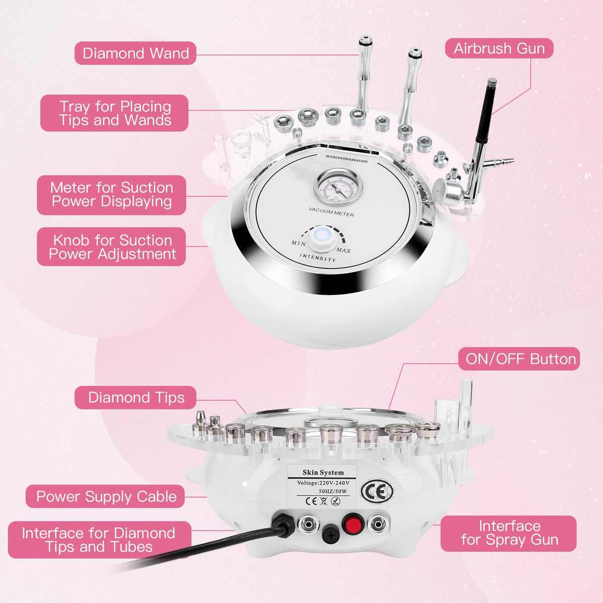 TopDirect portable diamond dermabrasion device ready for travel