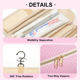 TOPEAST Travel Toiletry Bag initial patch adds a personalized stylish touch