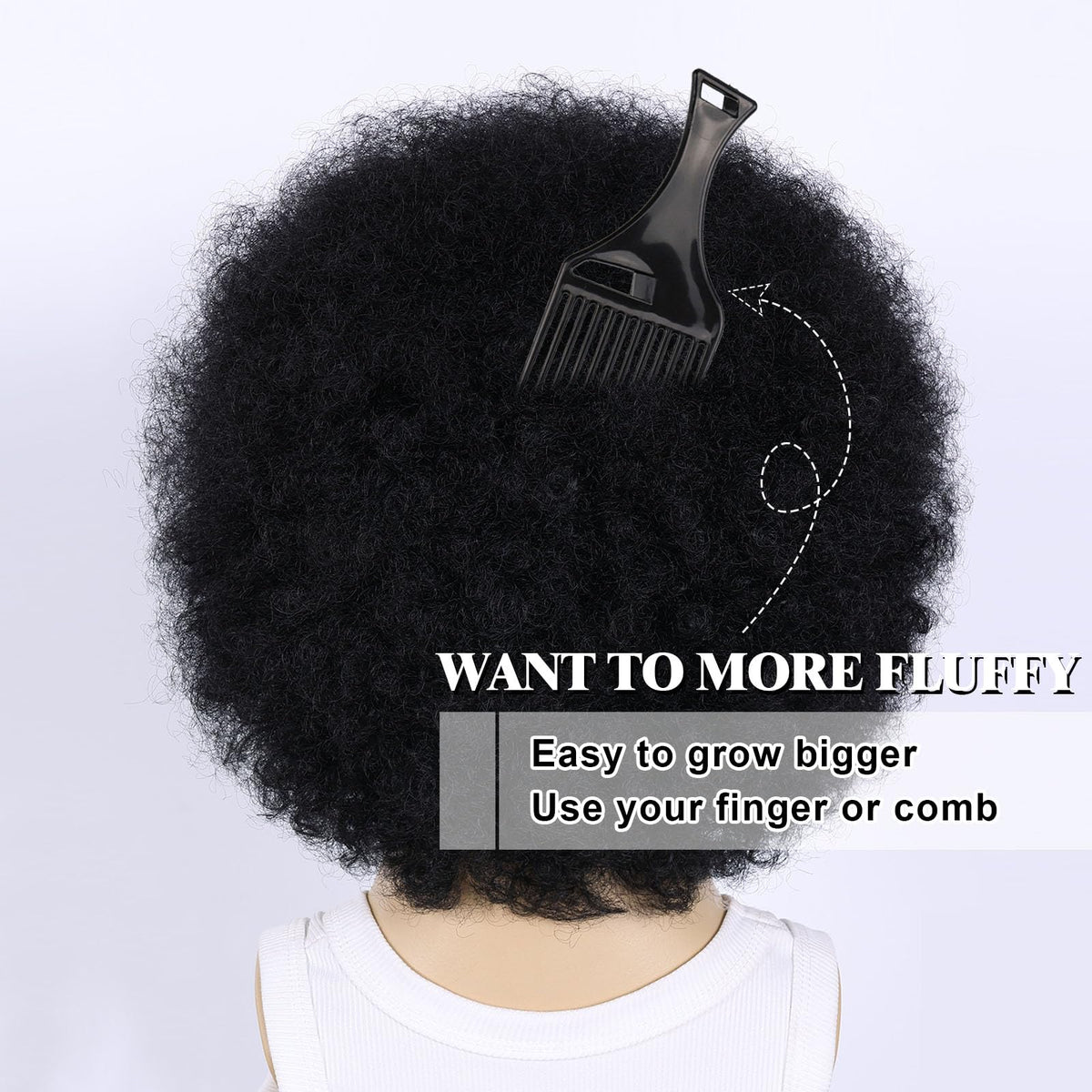 TOPHR Afro wig cosplay-ready style for 70s themed parties and performances.