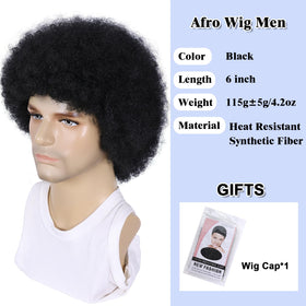 TOPHR Afro wig side view highlights comfortable fit for daily wear and events.