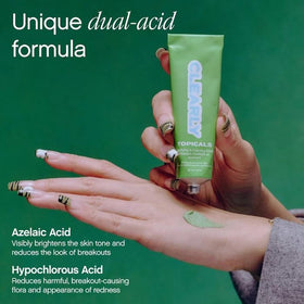Azelaic acid detail promotes even tone and smoother texture.