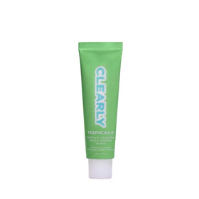 Topicals Clearly Breakout Mask bottle close-up with calming, clarifying action.