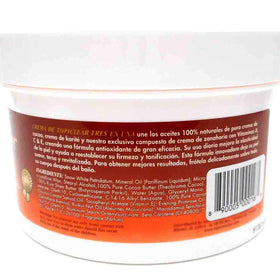 Topiclear 3 in 1 creme carrot butter application shows versatile body moisturizer for rough patches.