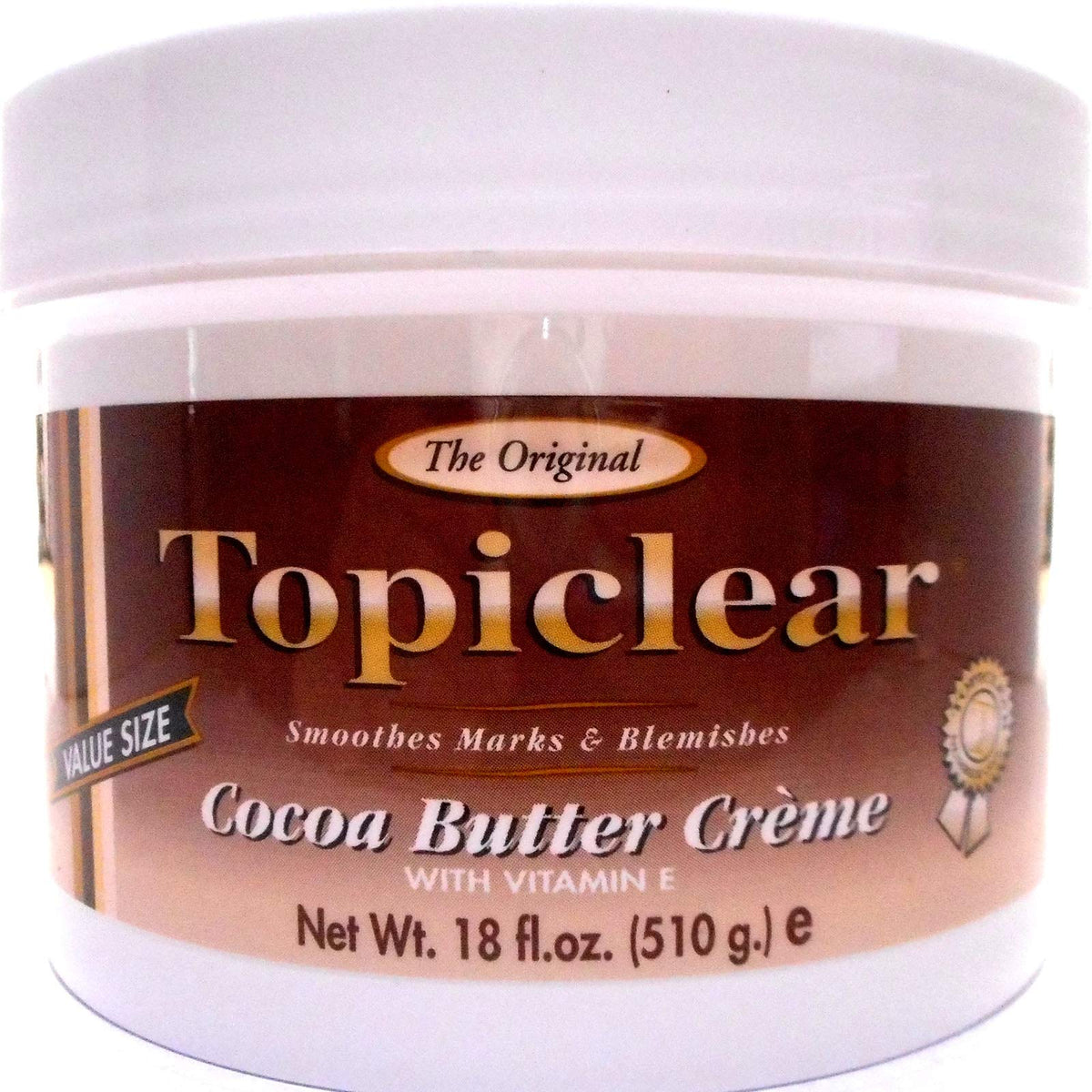Topiclear Cocoa Butter Creme jar-18oz provides rich hydration for daily skin care