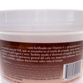 Topiclear Cocoa Butter Creme label-front highlights ingredients and 18oz jar
