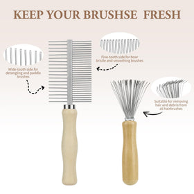 Topisces fine-tooth side targets dust and small hairs for precision