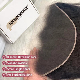 Topnormantic 13x6 frontal middle-part space for versatile styling.