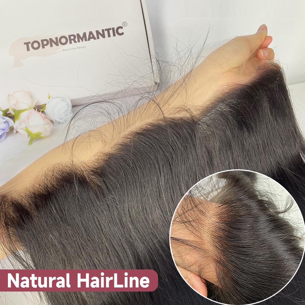 Topnormantic natural black virgin Brazilian hair for versatile styling.