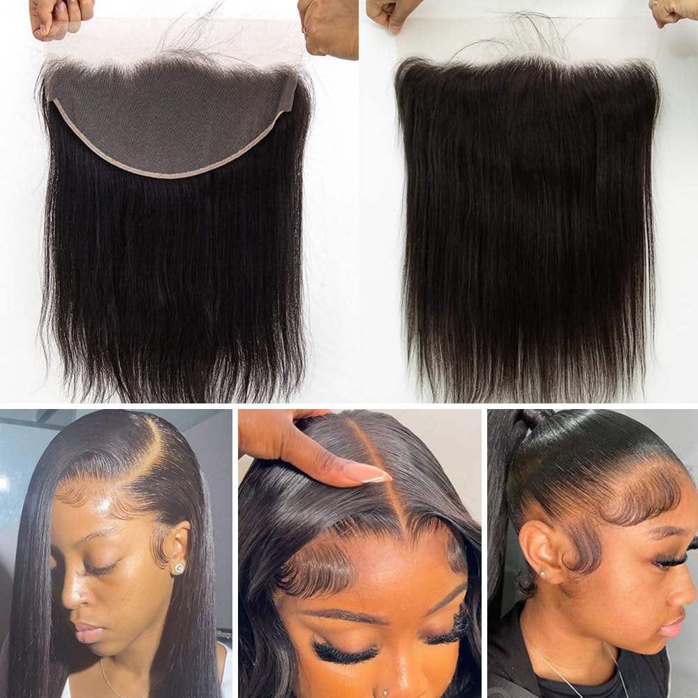 Topnormantic pre-plucked baby hair frontal for natural hairline.