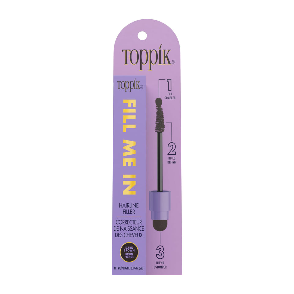 Toppik Fill Me In Hairline Filler doe-foot tip enables precise application and natural-looking coverage.