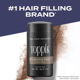 TOPPIK keratin protein close-up shows natural blend with existing strands.