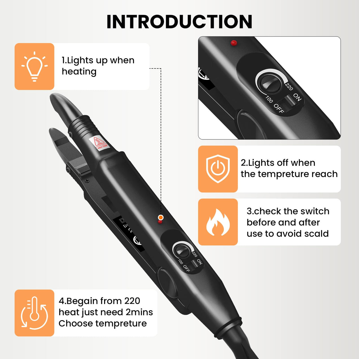TopWigy Ktip heat plate provides even heating across tips
